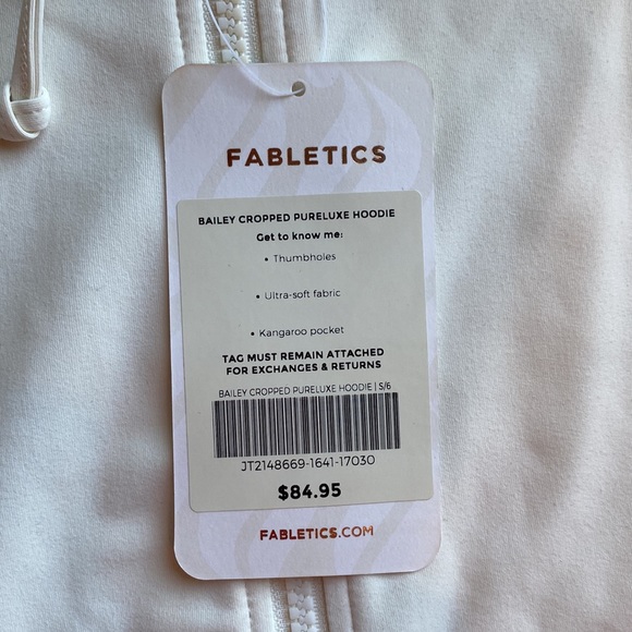 NWT Fabletics Bailey cropped pure luxe hoodie. - Picture 4 of 4